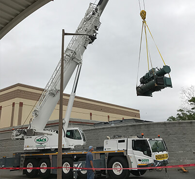 Crane rentals for HVAC